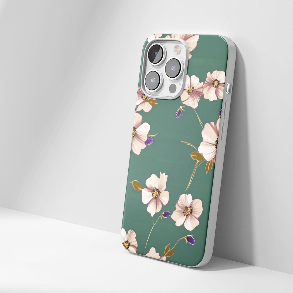 Latest 3rd-Generation Crystal Tough Glossy Flowers iPhone Case