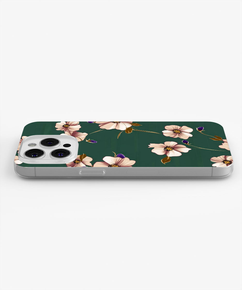 Latest 3rd-Generation Crystal Tough Glossy Flowers iPhone Case (MagSafe-Compatible)