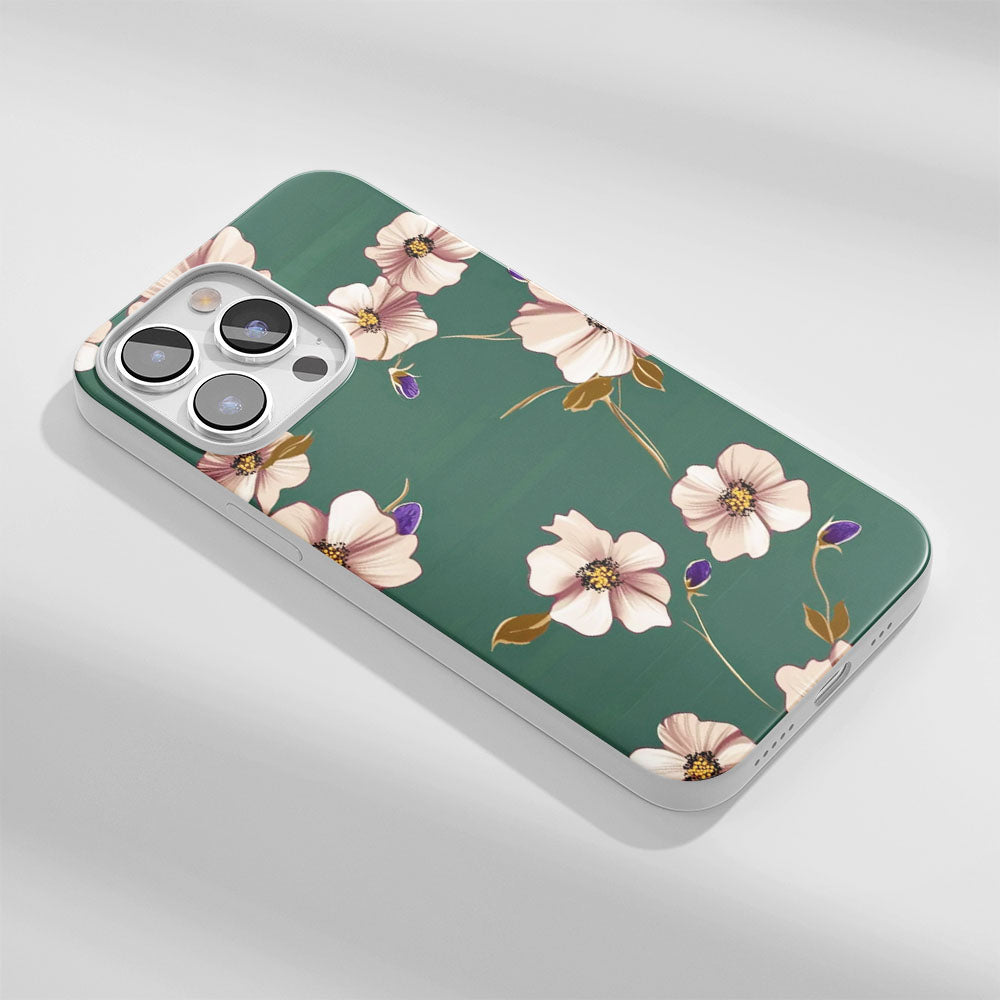 Latest 3rd-Generation Crystal Tough Glossy Flowers iPhone Case