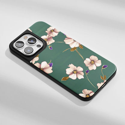 Industry-Level Tough Matte Flowers iPhone Case