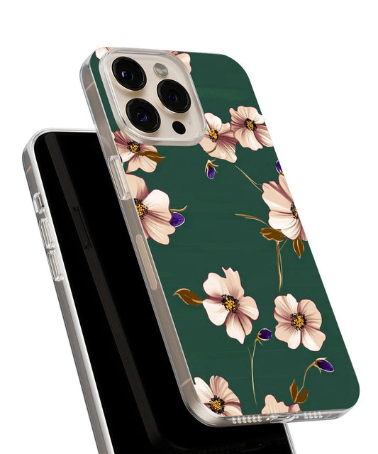 Latest 3rd-Generation Crystal Tough Glossy Flowers iPhone Case (MagSafe-Compatible)