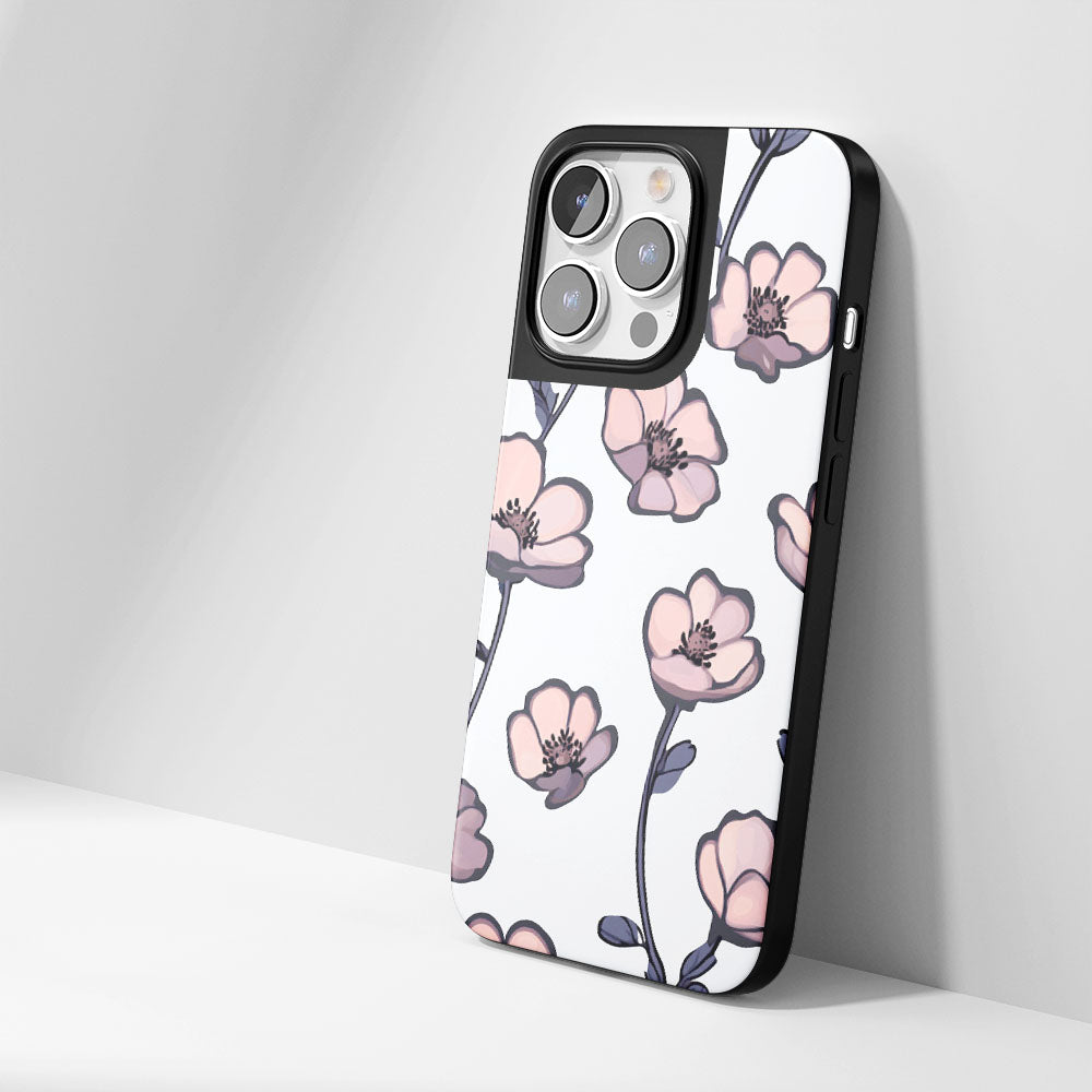 Industry-Level Tough Matte Flowers iPhone Case