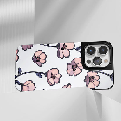 Industry-Level Tough Matte Flowers iPhone Case