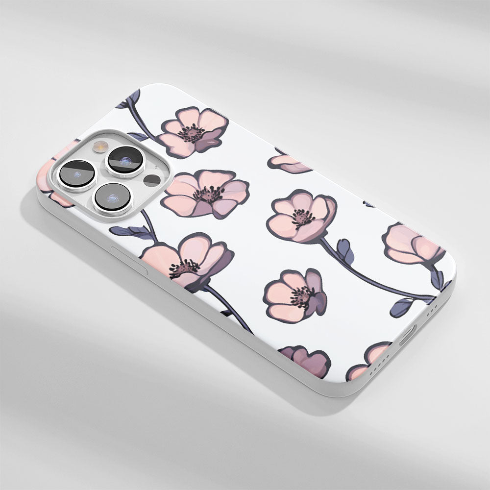 Latest 3rd-Generation Crystal Tough Glossy Flowers iPhone Case