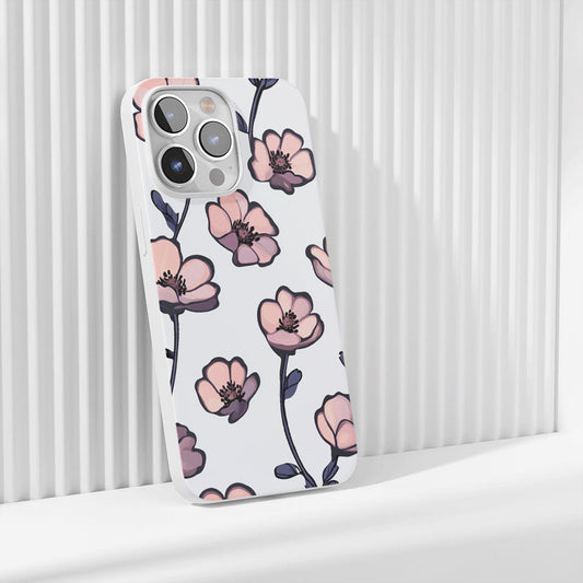 Latest 3rd-Generation Crystal Tough Glossy Flowers iPhone Case