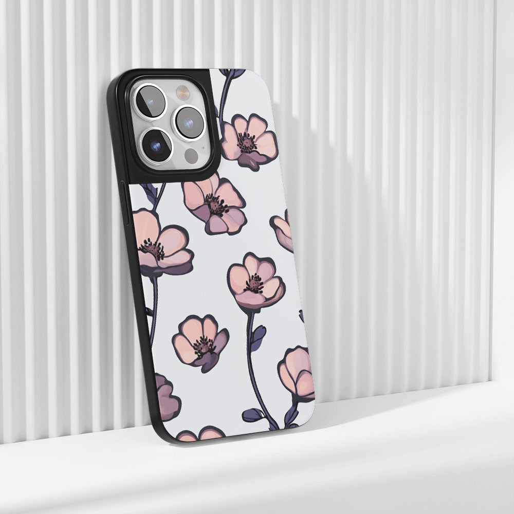 Industry-Level Tough Matte Flowers iPhone Case