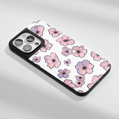 Industry-Level Tough Matte Flowers iPhone Case