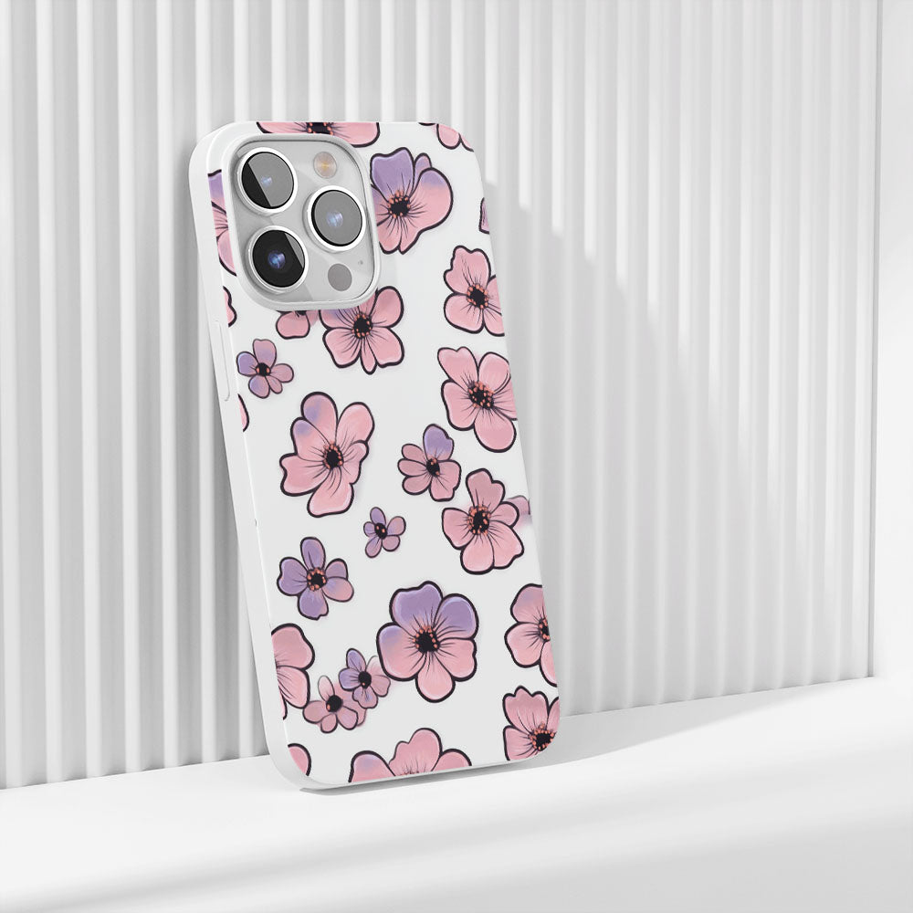 Latest 3rd-Generation Crystal Tough Glossy Flowers iPhone Case