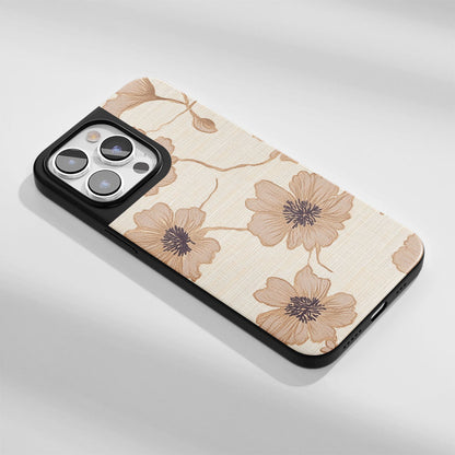 Industry-Level Tough Matte Flowers iPhone Case