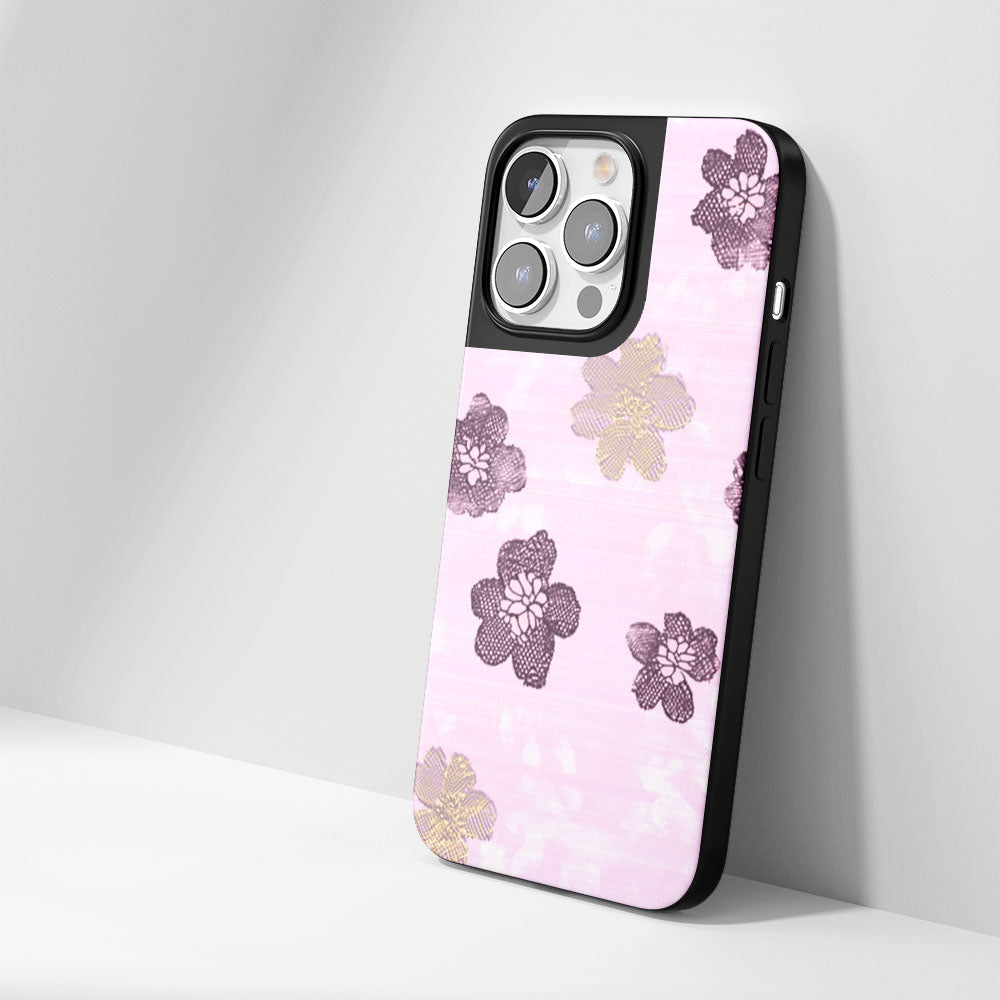 工業級堅韌霧面花朵 iPhone 手機殼