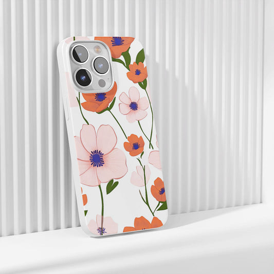 Latest 3rd-Generation Crystal Tough Glossy Flowers iPhone Case