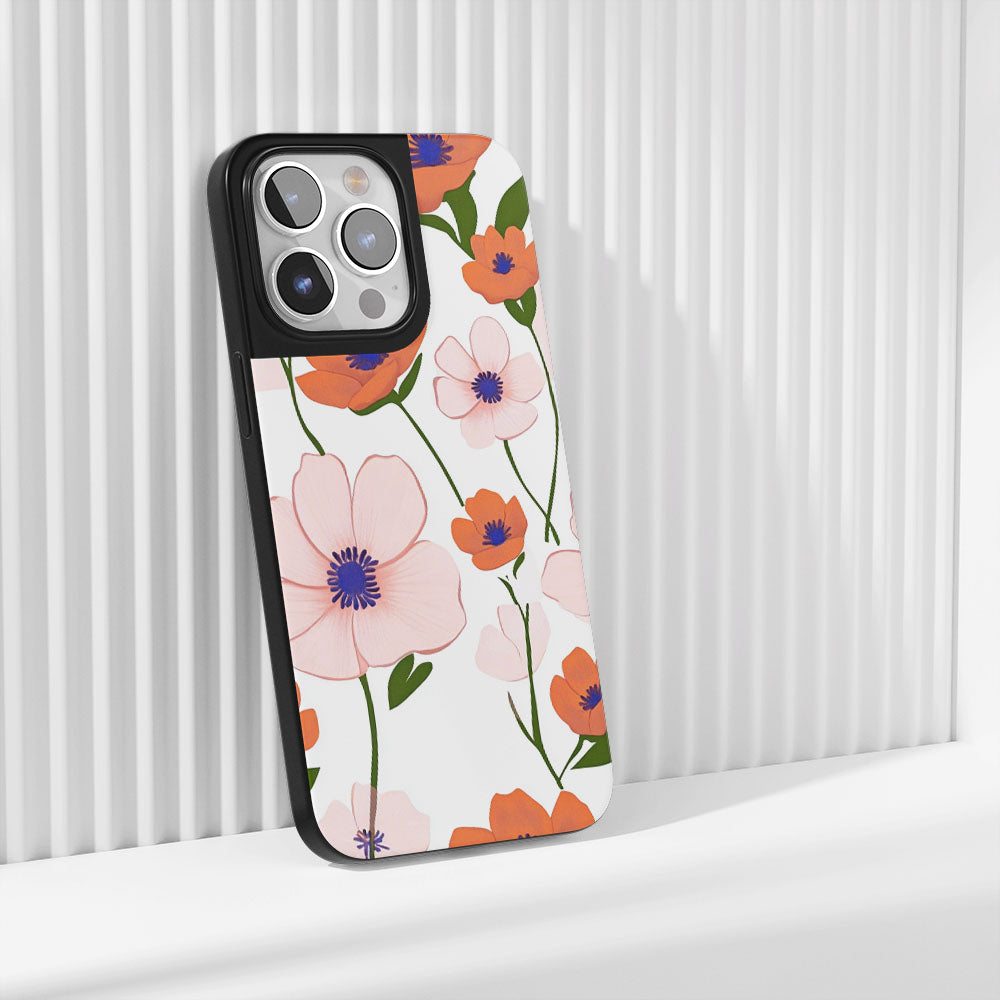 Industry-Level Tough Matte Flowers iPhone Case