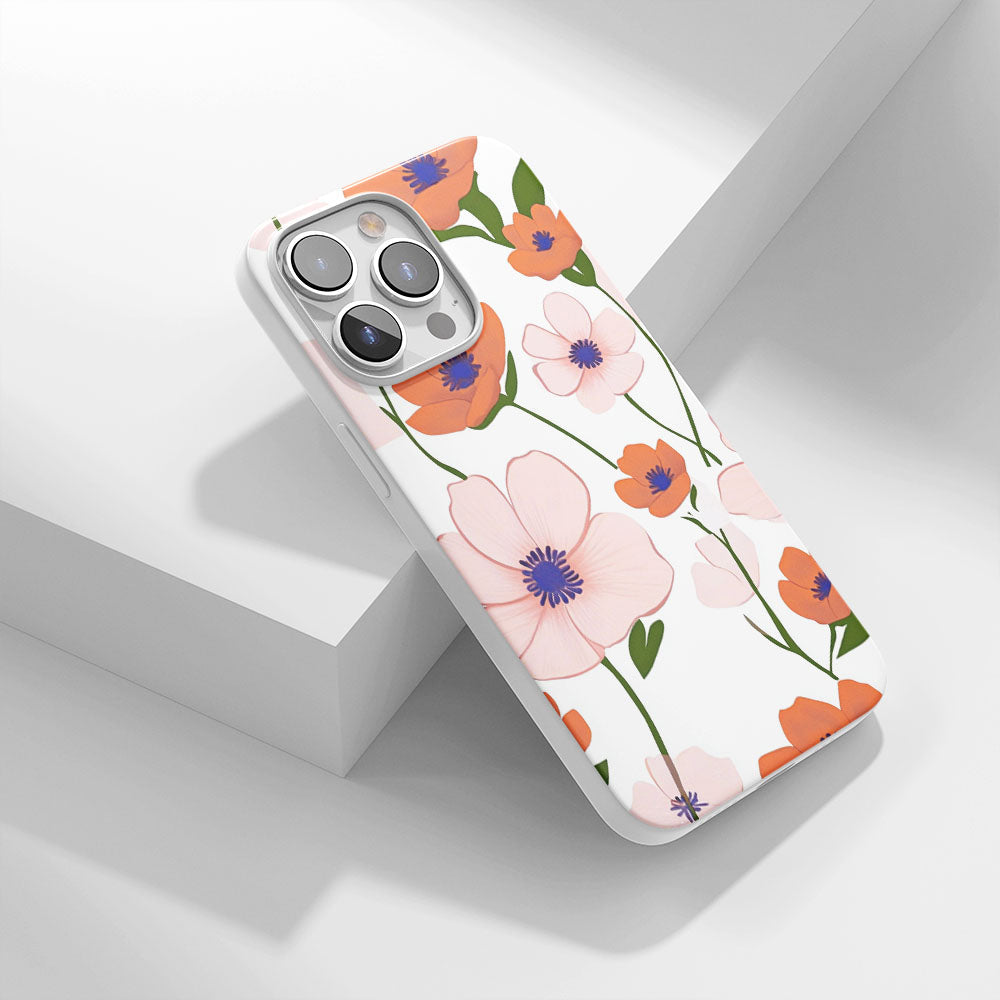 Latest 3rd-Generation Crystal Tough Glossy Flowers iPhone Case