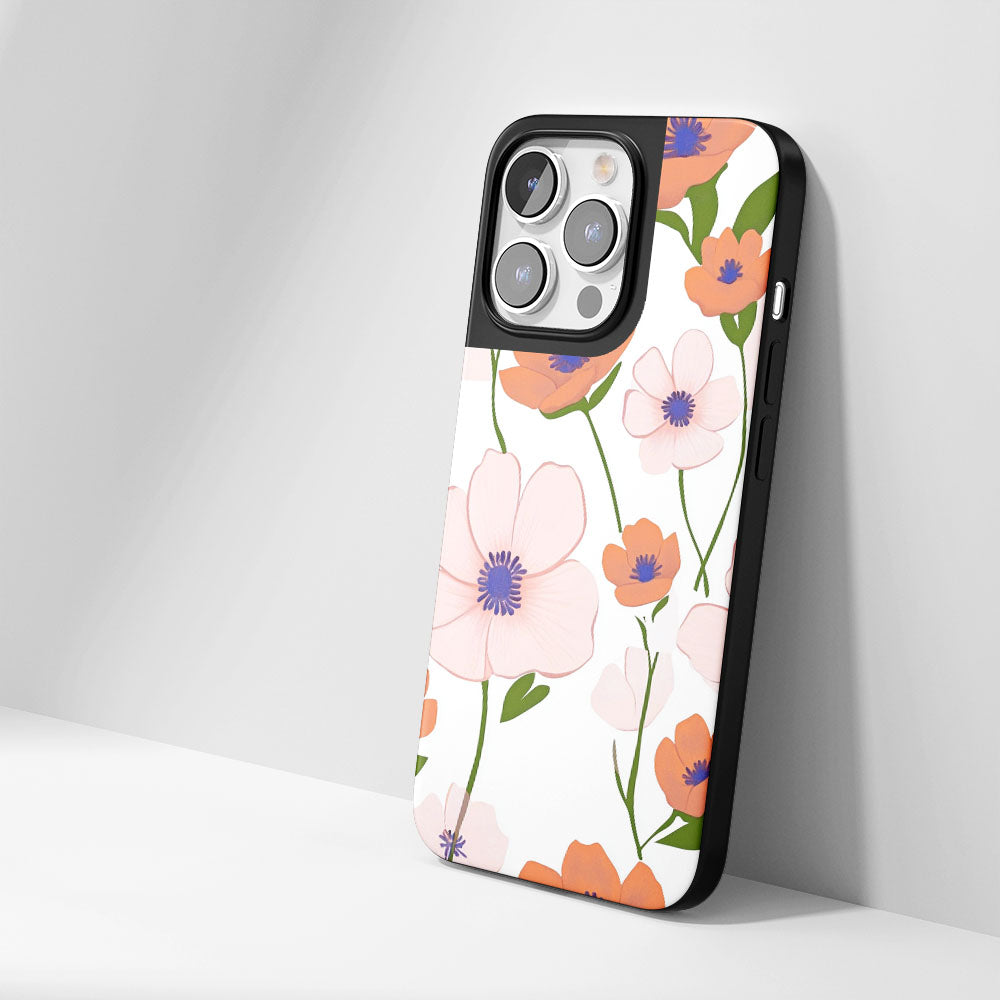 Industry-Level Tough Matte Flowers iPhone Case