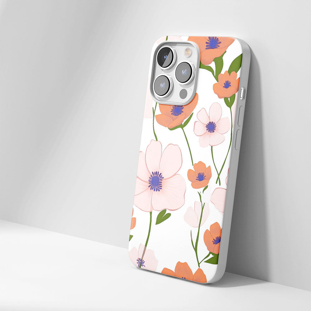 Latest 3rd-Generation Crystal Tough Glossy Flowers iPhone Case