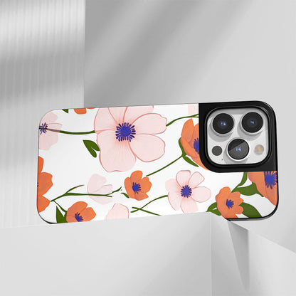 Industry-Level Tough Matte Flowers iPhone Case