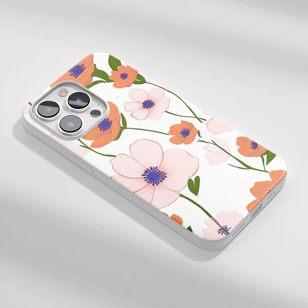 Latest 3rd-Generation Crystal Tough Glossy Flowers iPhone Case