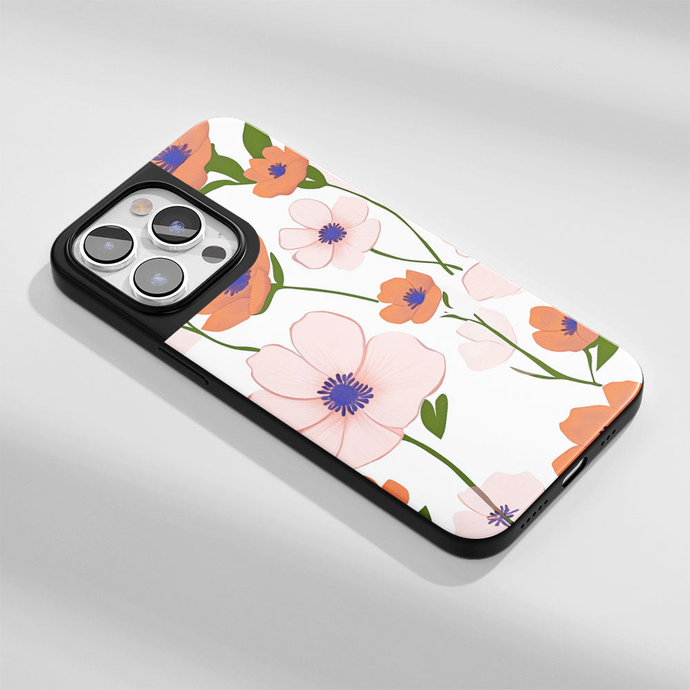 Industry-Level Tough Matte Flowers iPhone Case