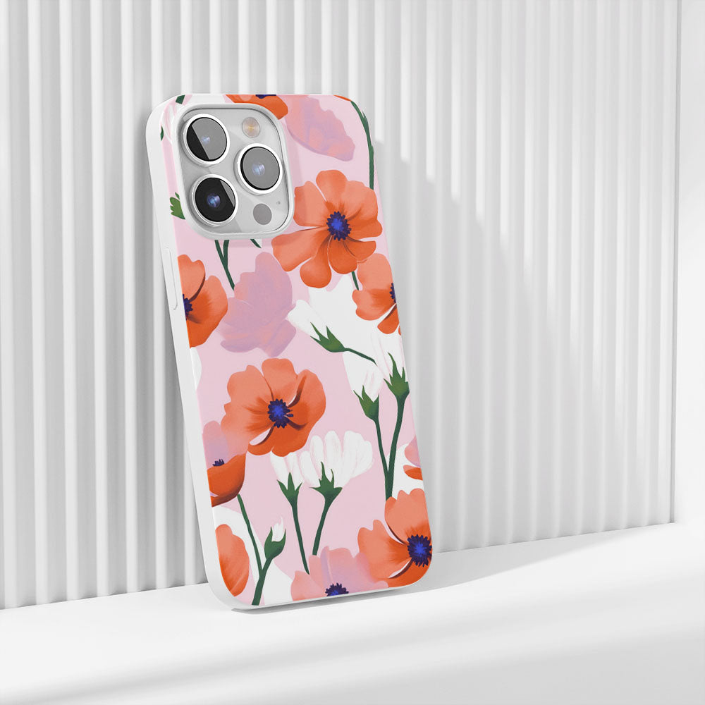 Latest 3rd-Generation Crystal Tough Glossy Flowers iPhone Case