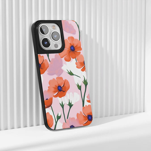 Industry-Level Tough Matte Flowers iPhone Case