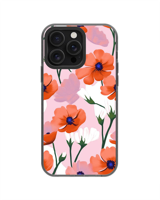 Latest 3rd-Generation Pop Tough Matte Flowers iPhone Case (MagSafe-Compatible) [Back Cover Only]