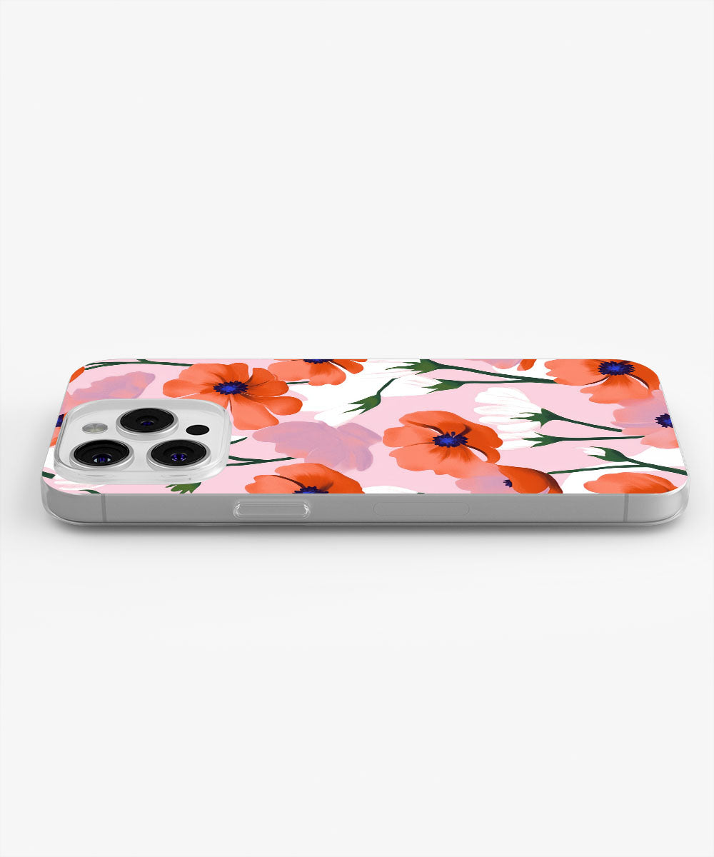 Latest 3rd-Generation Crystal Tough Glossy Flowers iPhone Case (MagSafe-Compatible)