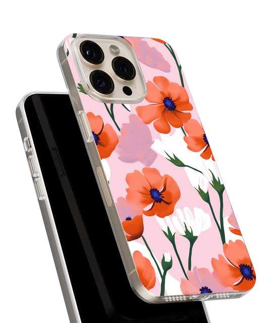 Latest 3rd-Generation Crystal Tough Glossy Flowers iPhone Case (MagSafe-Compatible)