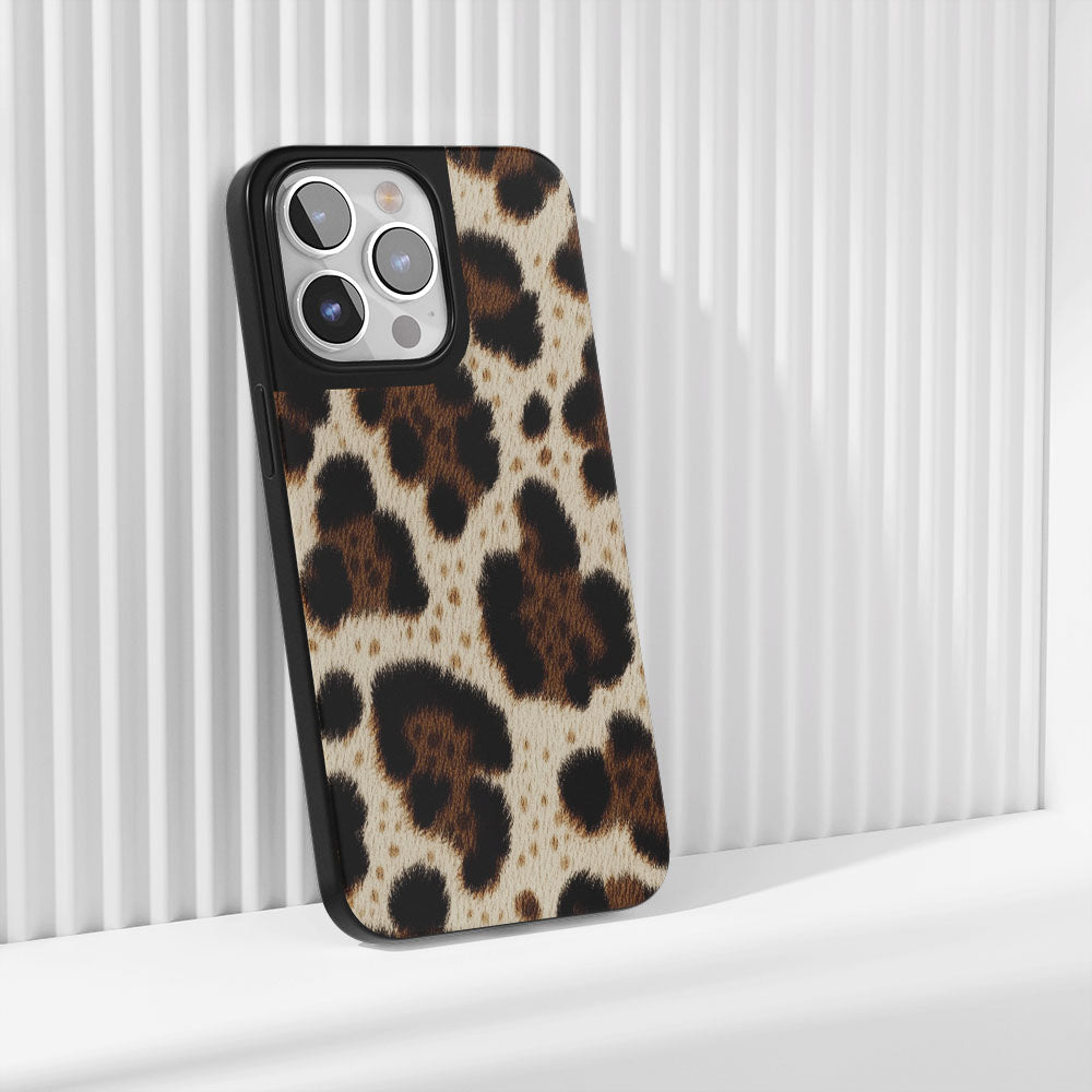 Industry-Level Tough Matte Leopard Print iPhone Case