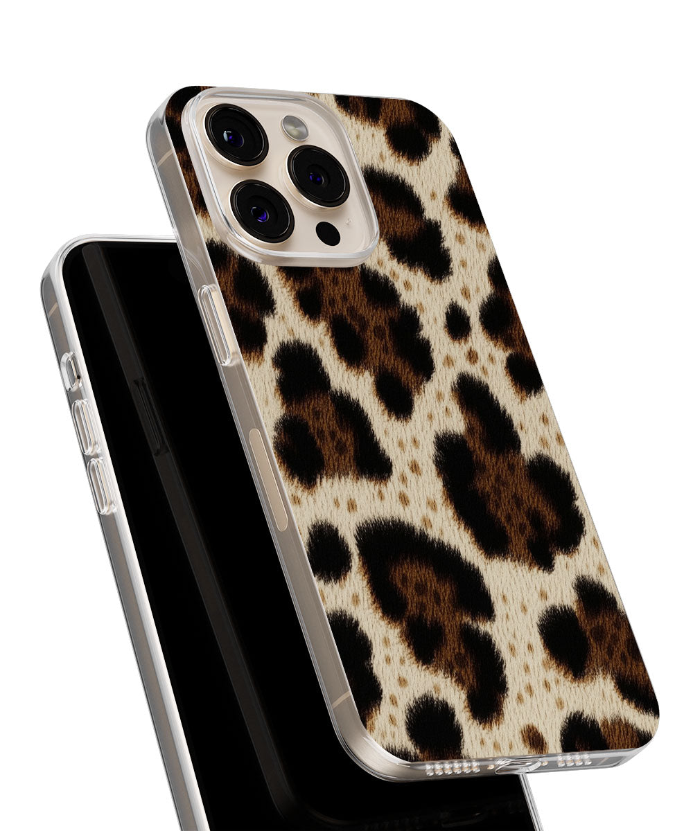 Latest 3rd-Generation Crystal Tough Glossy Leopard Print iPhone Case (MagSafe-Compatible)