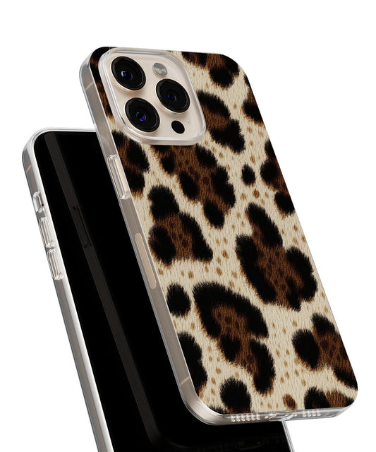 Latest 3rd-Generation Crystal Tough Glossy Leopard Print iPhone Case (MagSafe-Compatible)