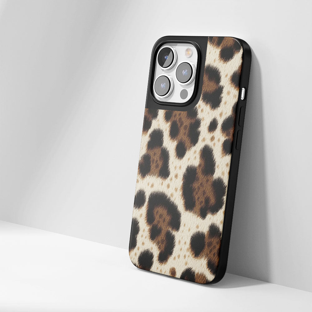 Industry-Level Tough Matte Leopard Print iPhone Case