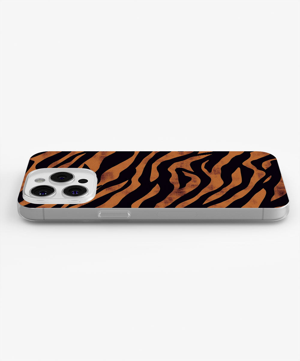Latest 3rd-Generation Crystal Tough Glossy Tiger Stripes iPhone Case (MagSafe-Compatible)