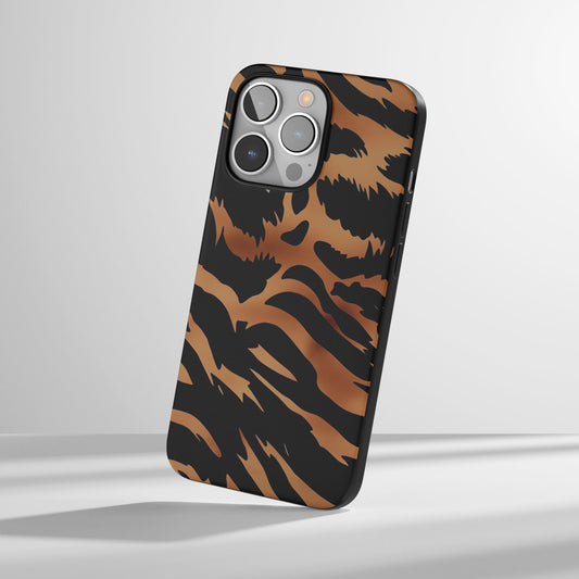 Latest 3rd-Generation Pop Tough Matte Tiger Stripes iPhone Case (MagSafe-Compatible)