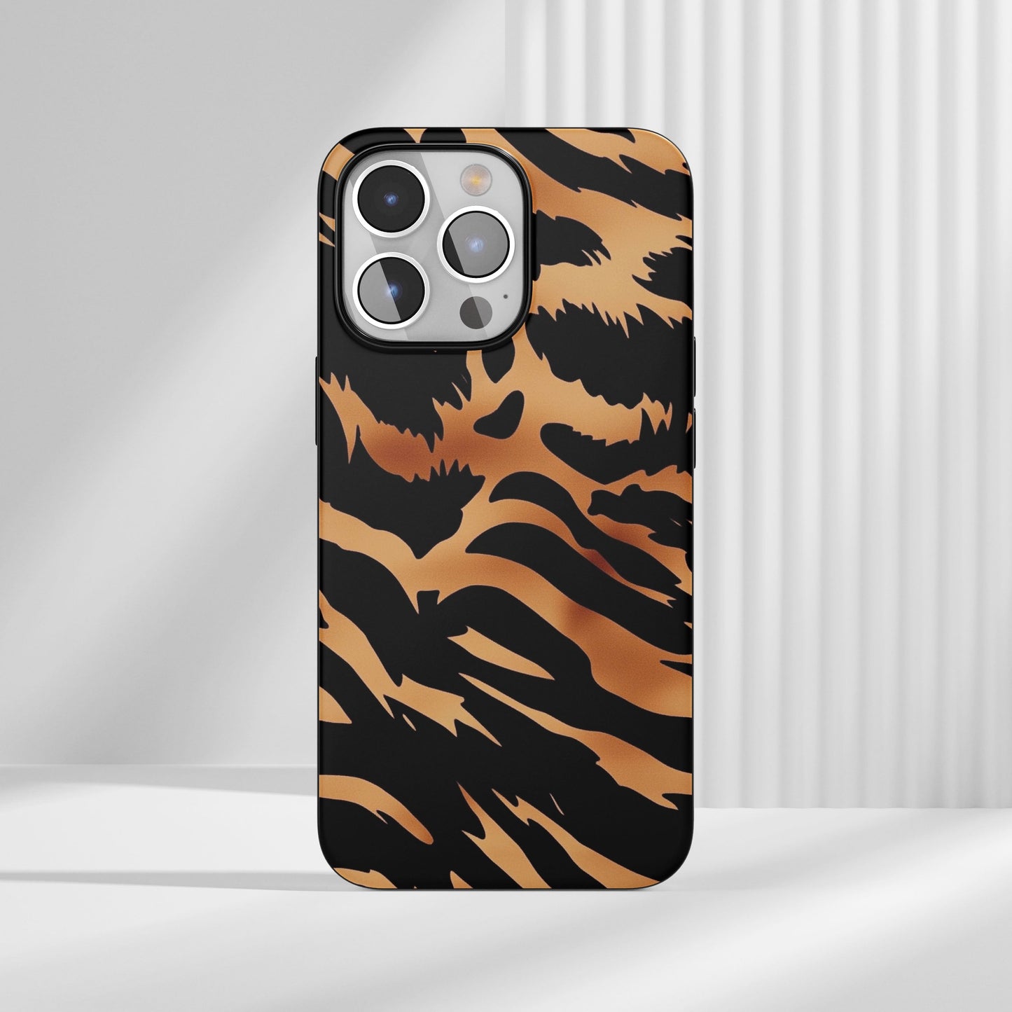Latest 3rd-Generation Pop Tough Matte Tiger Stripes iPhone Case (MagSafe-Compatible)