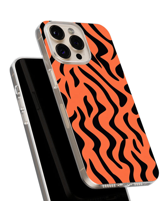 Latest 3rd-Generation Crystal Tough Glossy Tiger Stripes iPhone Case (MagSafe-Compatible)