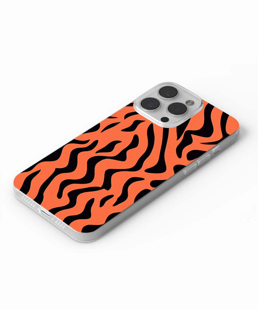 Latest 3rd-Generation Crystal Tough Glossy Tiger Stripes iPhone Case (MagSafe-Compatible)