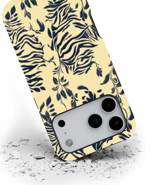 Double-Layer Semi-Handprinted Tough Matte Tiger Stripes iPhone Case