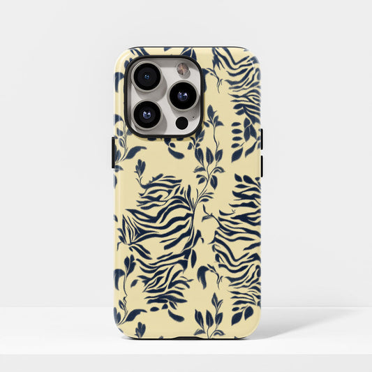 Double-Layer Semi-Handprinted Tough Matte Tiger Stripes iPhone Case