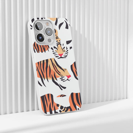 Latest 3rd-Generation Crystal Tough Glossy Tiger Stripes iPhone Case