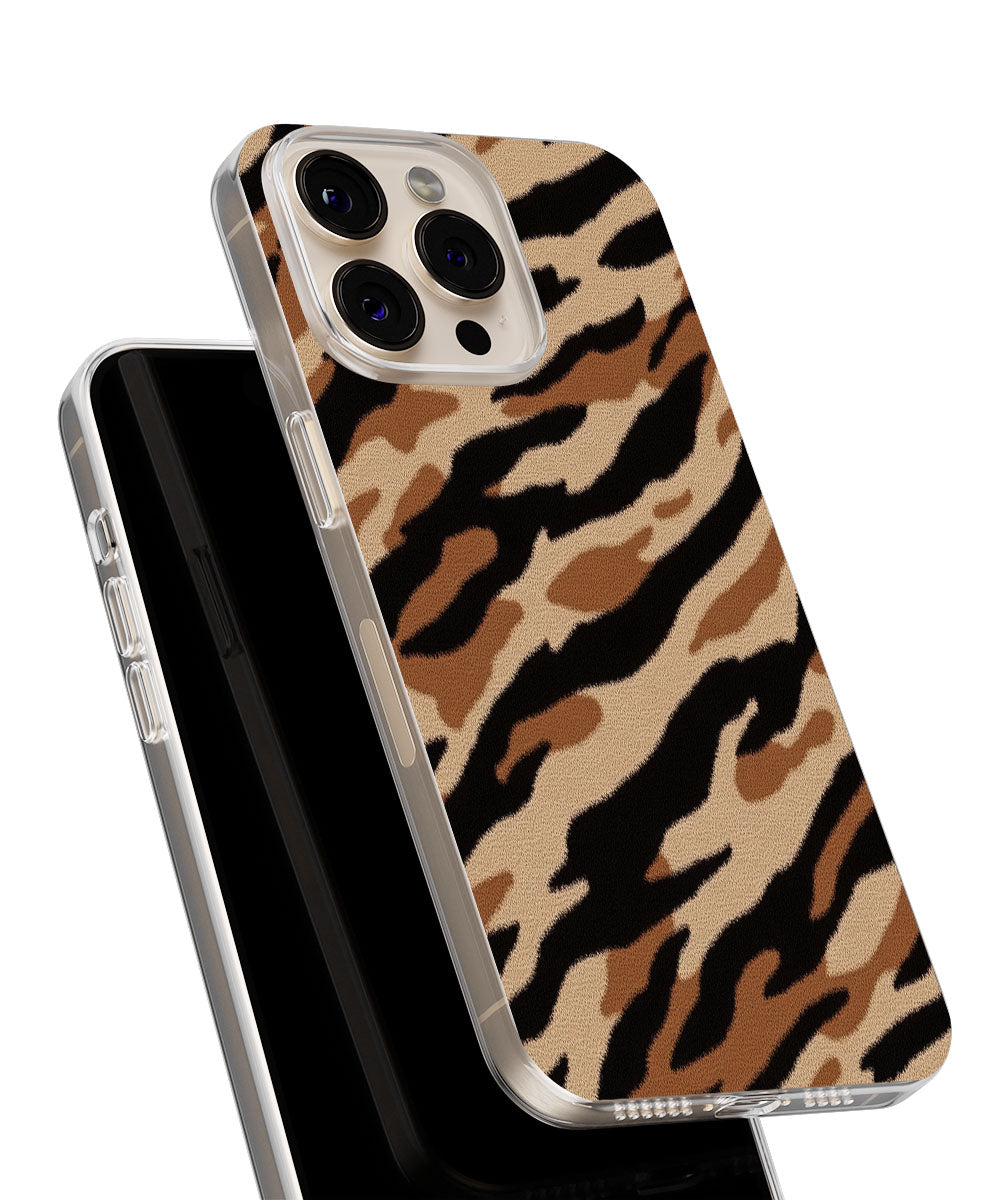 Latest 3rd-Generation Crystal Tough Glossy Tiger Stripes iPhone Case (MagSafe-Compatible)