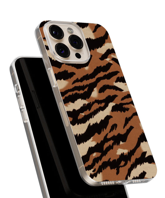 Latest 3rd-Generation Crystal Tough Glossy Tiger Stripes iPhone Case (MagSafe-Compatible)