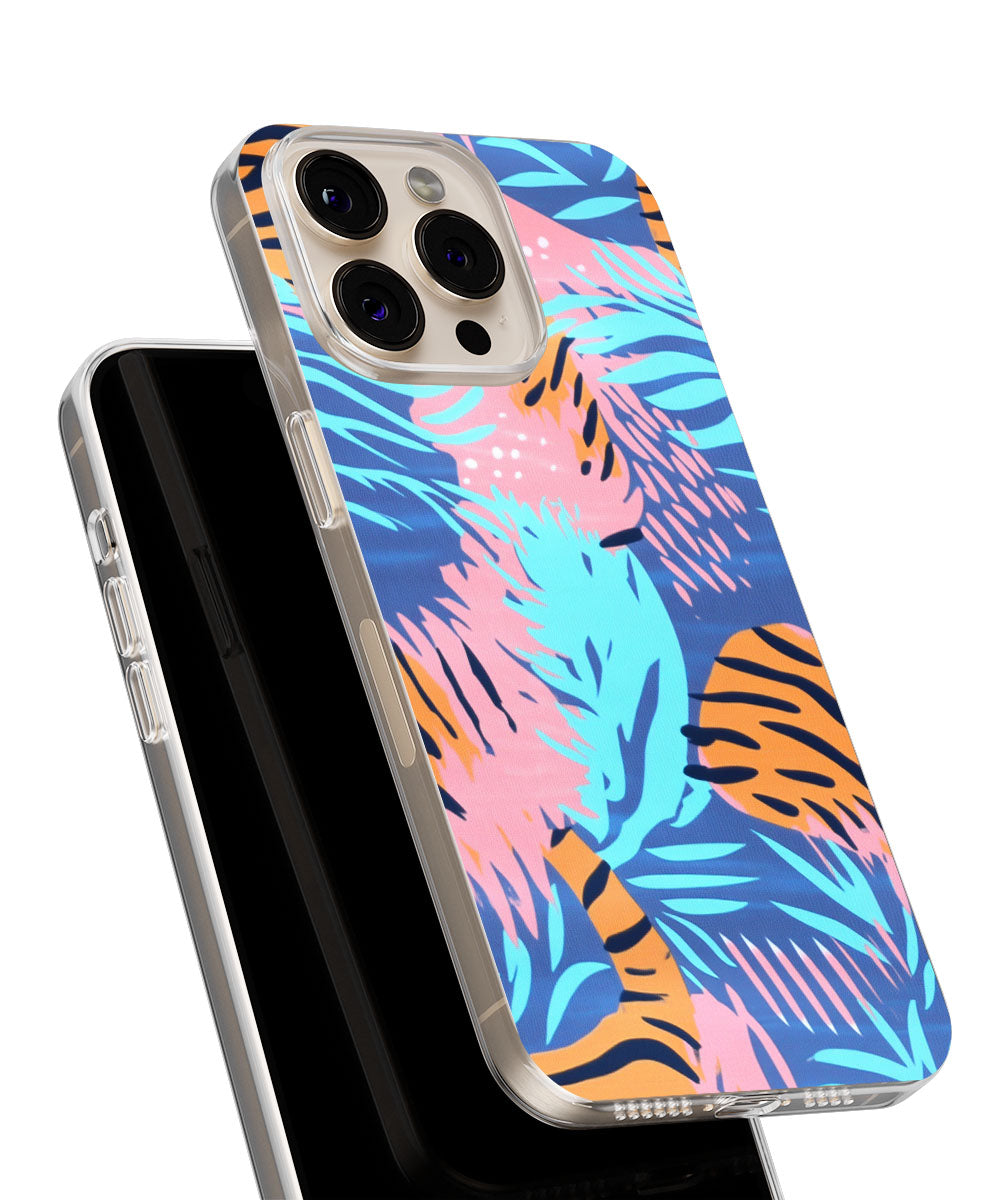 Latest 3rd-Generation Crystal Tough Glossy Tiger Stripes iPhone Case (MagSafe-Compatible)