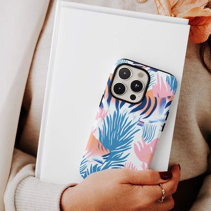 Double-Layer Semi-Handprinted Tough Matte Tiger Stripes iPhone Case