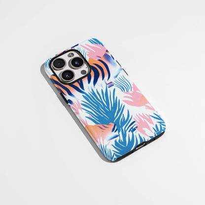 Double-Layer Semi-Handprinted Tough Matte Tiger Stripes iPhone Case