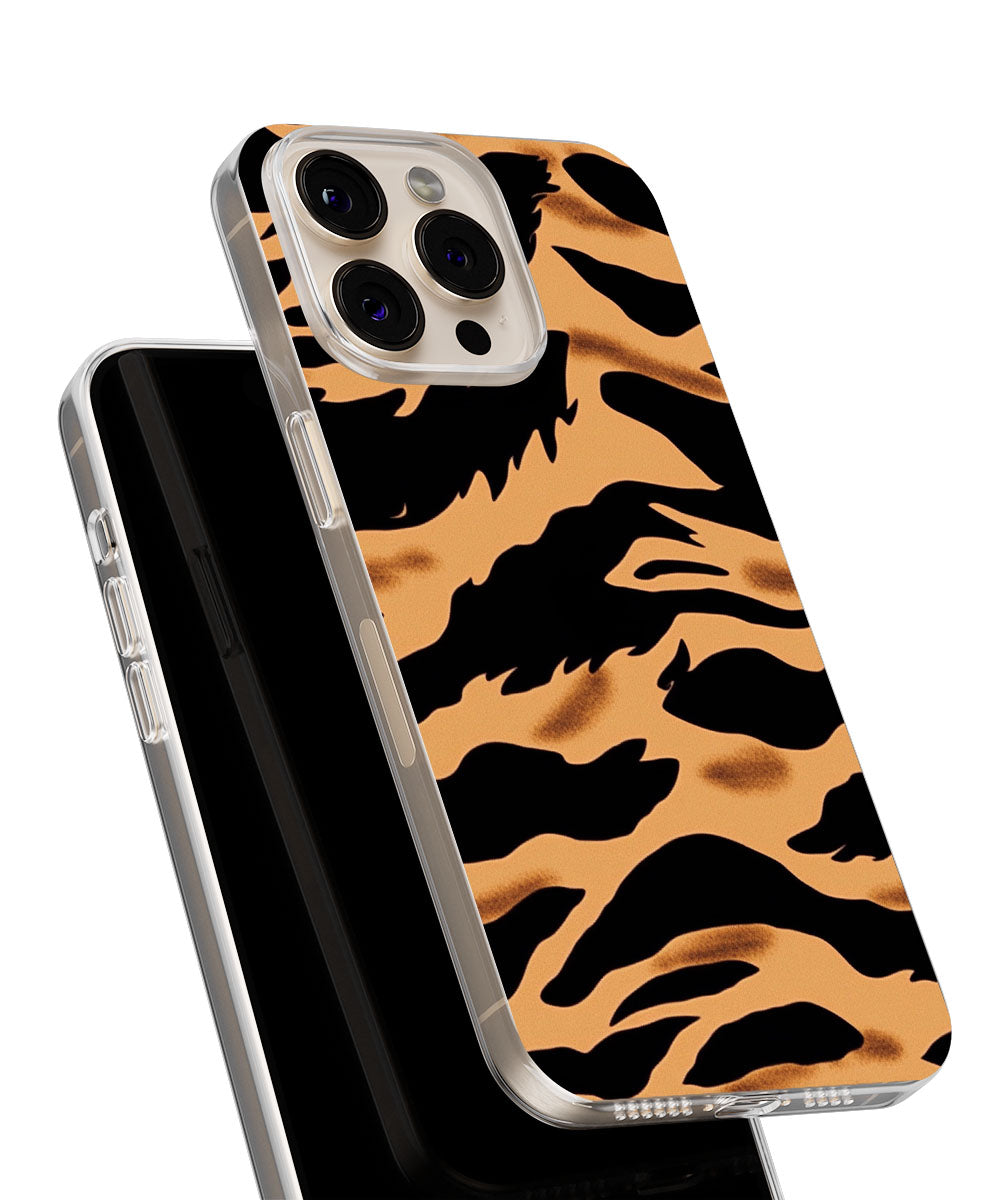 Latest 3rd-Generation Crystal Tough Glossy Tiger Stripes iPhone Case (MagSafe-Compatible)