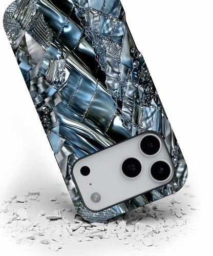 Double-Layer Semi-Handprinted Tough Matte Checks iPhone Case