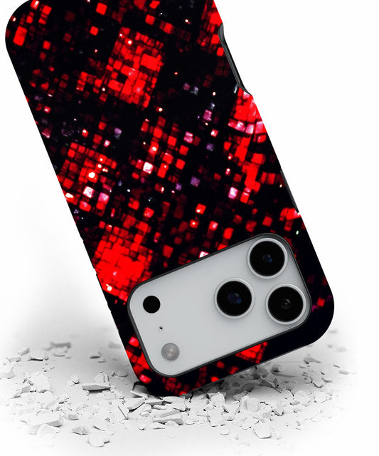 Double-Layer Semi-Handprinted Tough Matte Checks iPhone Case