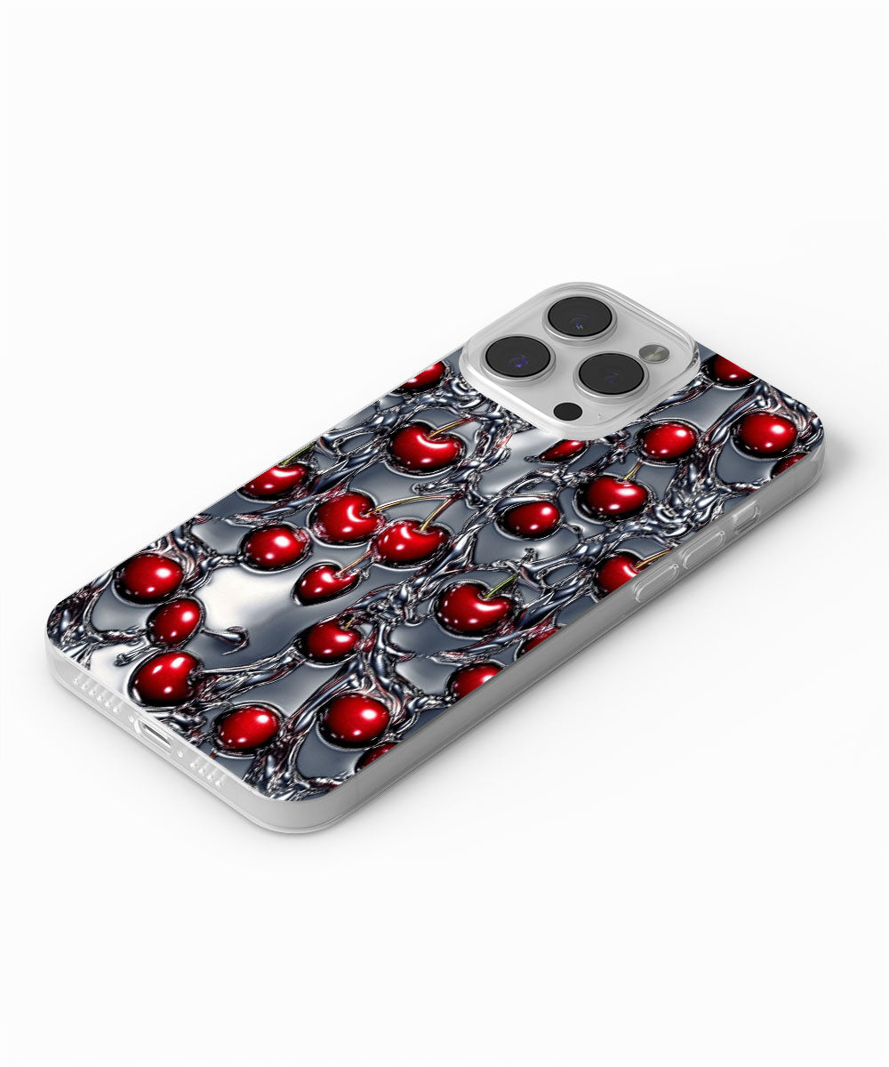 Latest 3rd-Generation Crystal Tough Glossy Cherries iPhone Case (MagSafe-Compatible)