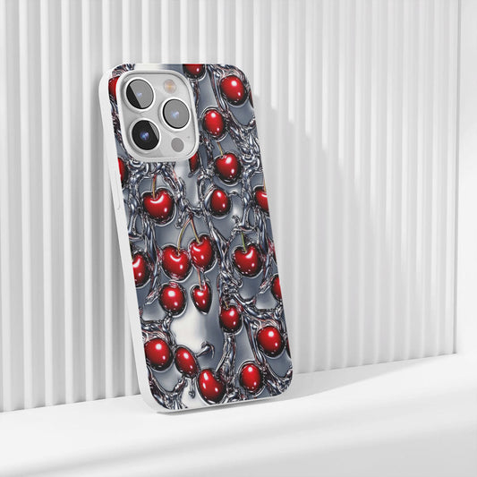 Latest 3rd-Generation Crystal Tough Glossy Cherries iPhone Case (MagSafe-Compatible)