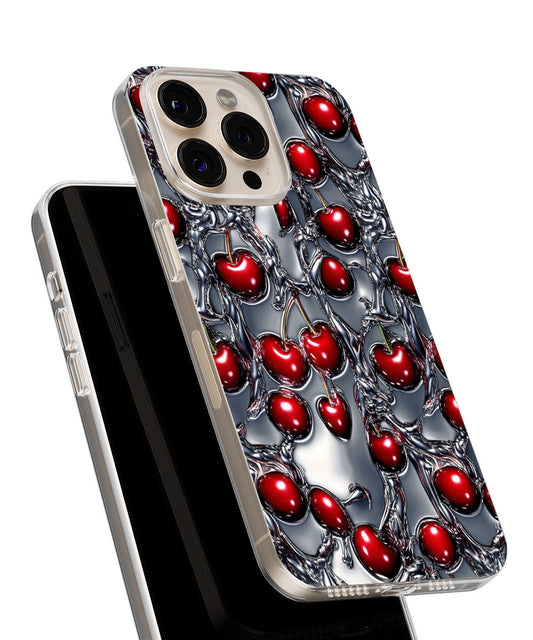 Latest 3rd-Generation Crystal Tough Glossy Cherries iPhone Case (MagSafe-Compatible)